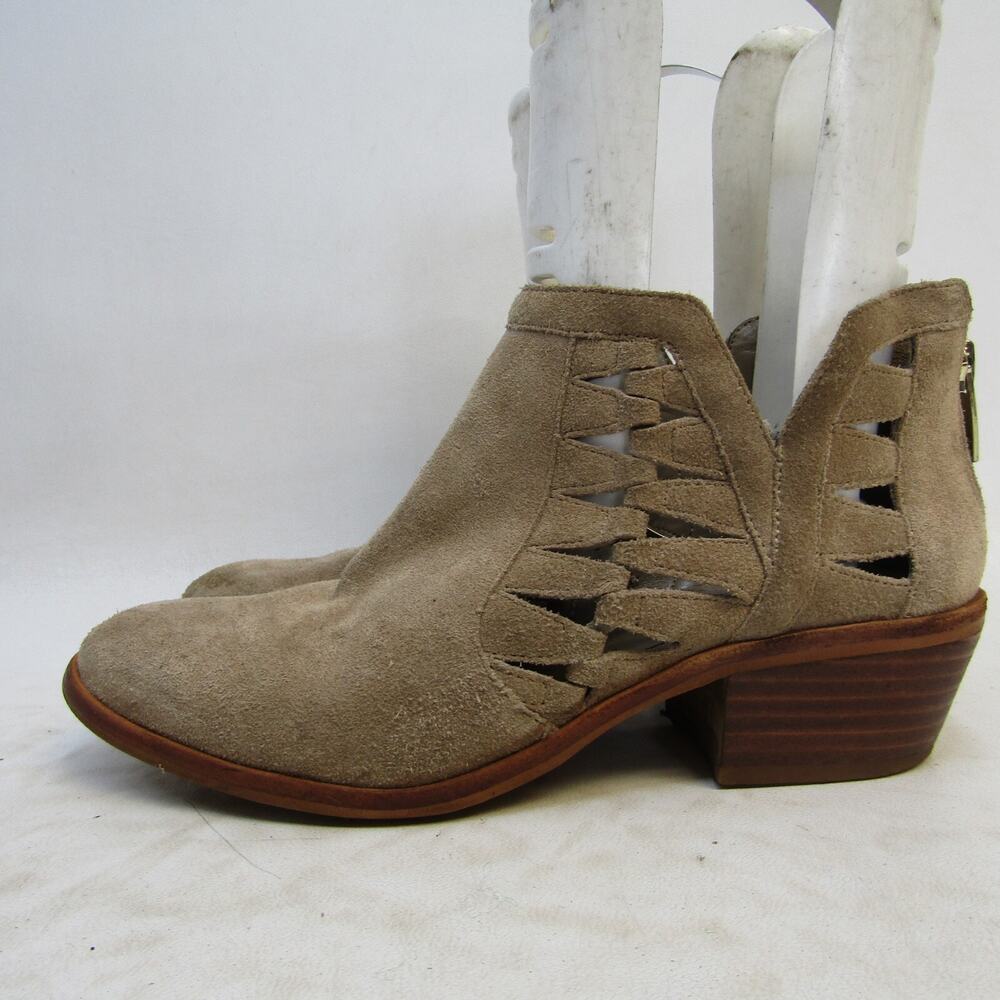 Vince Camuto Womens Size 6.5 M Brown Suede Zip Ankle Fashion Boots Bootie
